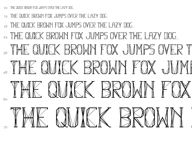 Flexure font waterfall
